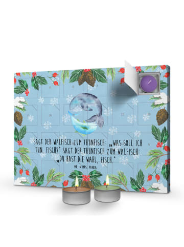 Mr. & Mrs. Panda Duftkerzen Adventskalender Walfisch Thunfisch m... in Eisblau