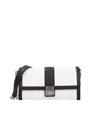 Karl Lagerfeld Weiß Leder Clutch Tasche