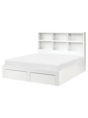 Beliani Doppelbett TARARE in Weiß - (W) 164 x (H) 125 x (L) 220 cm