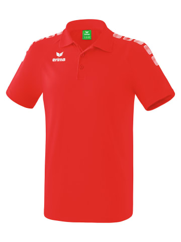erima Essential 5-C Poloshirt in rot/weiss