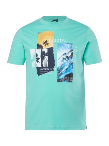Men Plus Kurzarm T-Shirt in jadegrün