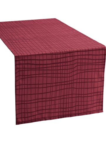 REDBEST Baumwollmischung Tischläufer Pasadena in burgund