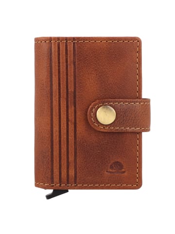 Greenburry Vintage Geldbörse RFID Schutz Leder 7.5 cm in cognac