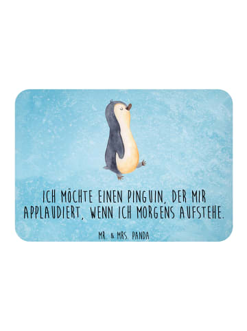 Mr. & Mrs. Panda Fridge Magnet Pinguin mHerzieren mit Spruch in Eisblau