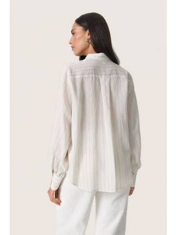 Soaked in Luxury Langarm - Hemd SLRoya Gerade Passform in Nature Stripe