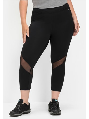 sheego Funktionsleggings in schwarz-grau