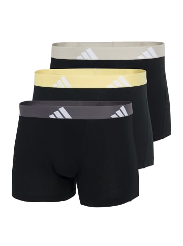 adidas Boxershort 3er Pack in Schwarz/Grau/Gold