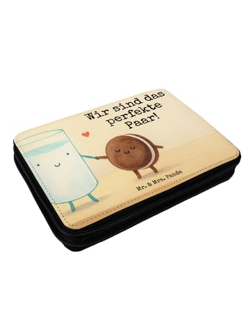 Mr. & Mrs. Panda Federmäppchen Milch Keks Design mit Spruch in Weiß