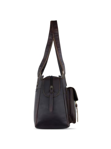 KLONDIKE 1896 Rush Zoe Schultertasche Leder 26 cm dunkelbraun