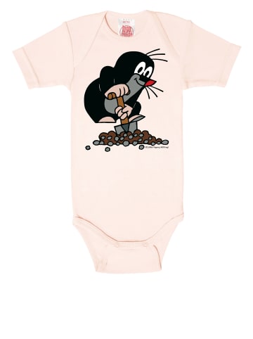 Logoshirt Baby-Body DER KLEINE MAULWURF - Print in rosé