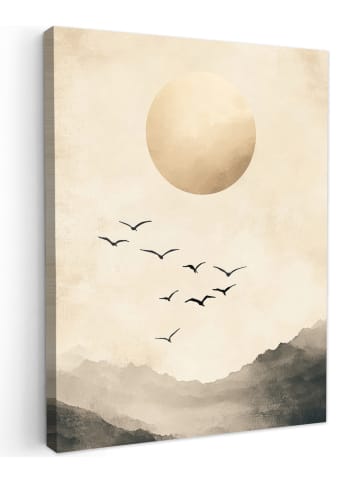 OnlyWow Leinwand Bilder Beige