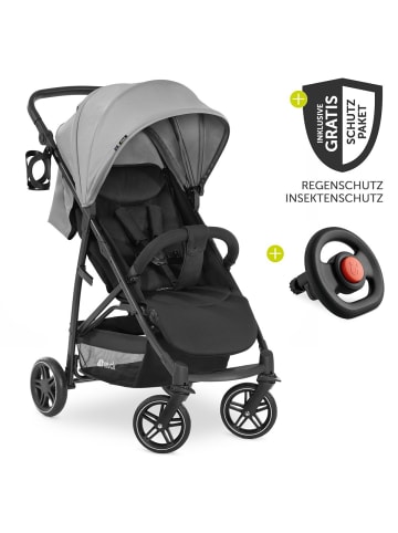 Hauck Buggy Rapid 4R Plus inkl. XXL Zubehörpaket in grau,schwarz