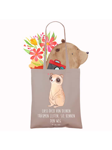 Mr. & Mrs. Panda Schultasche Plumplori Glücklich mit Spruch in Braun Pastell