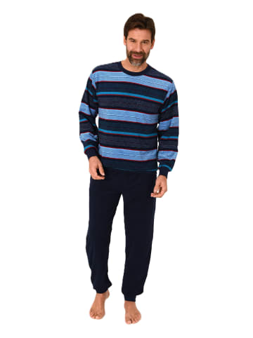 NORMANN Langarm Schlafanzug Frottee Bündchen - 86735 in rot