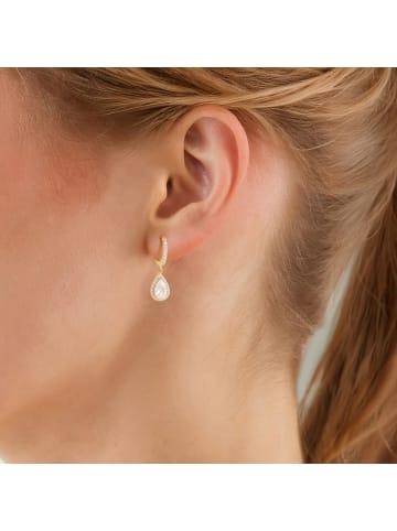 Glanzstücke München Ohrringe aus Sterling Silber mit Zirkonia in gelbgold