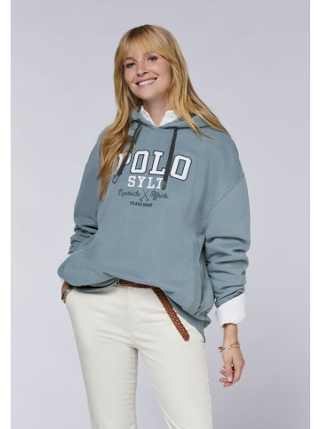 Polo Sylt Kapuzenpullover mit Label-Schriftzug in Blau