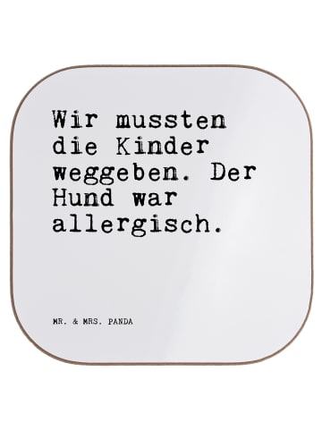 Mr. & Mrs. Panda Tischuntersetzer Wir mussten die Kinder... mit ... in Weiß