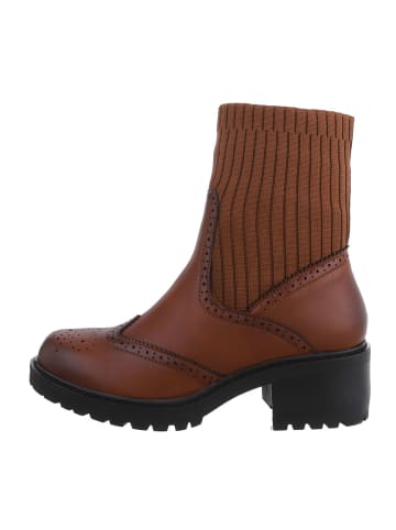 Ital-Design Stiefelette in Camel