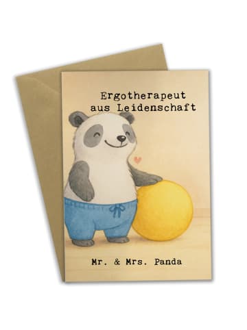 Mr. & Mrs. Panda Grußkarte Ergotherapeut Leidenschaft Design mit... in Weiß