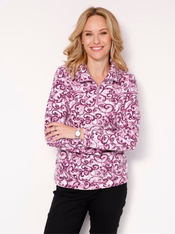 Sieh an! Fleeceshirt in orchidee-violett-bedruckt