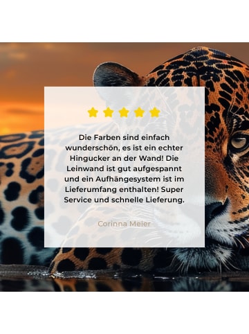 MuchoWow Leinwand bilder Jaguar (BxH)