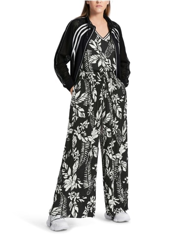 MARC CAIN Hose WOLIN – mit Plissee und Print in Schwarz