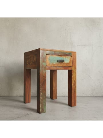 KADIMA DESIGN Nachttisch | Mango, 40x40x55cm, Schublade, Shabby-Chic