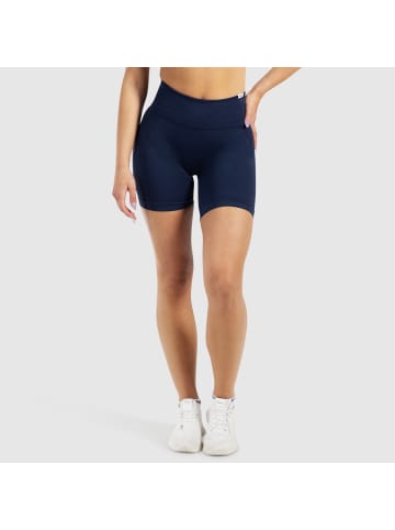 SMILODOX Short Leggings Arleta Scrunch in Marineblau