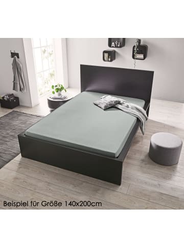 JACK Spannbettlaken Satin Einfarbig in Grau