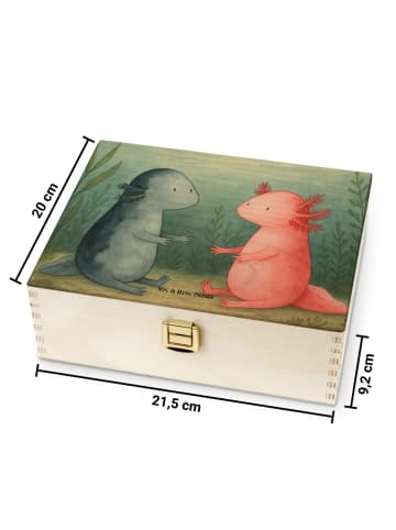 Mr. & Mrs. Panda Tee Kiste Axolotl Liebe Design ohne Spruch in Weiß