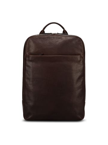 Jost Glasgow Daypack RFID Schutz Leder 44 cm Laptopfach in brown