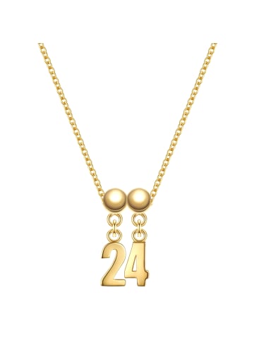 Glanzstücke München Set (Kette + 2 Charms) Zahl 24 aus Sterling Silber in gelbgold