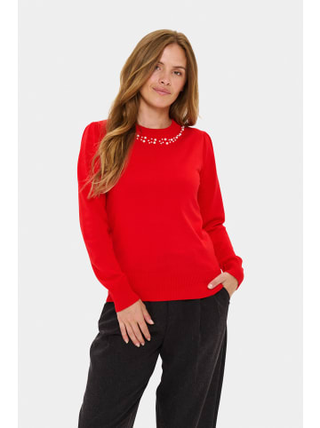 SAINT TROPEZ Strickpullover TemmaSZ Gerade Passform in Chinese Red