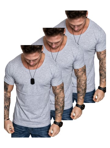 Amaci&Sons 3er-Pack T-Shirts 3. LANCASTER in (3x Grau)