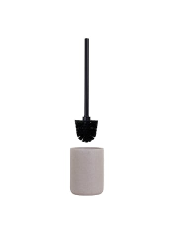 Douceur d’Intérieur WC-Bürste mit schwarzem Griff, SAND in Beige, 10 x 40 cm