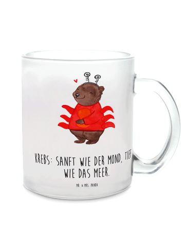Mr. & Mrs. Panda Teetasse Krebs Astrologie mit Spruch in Transparent