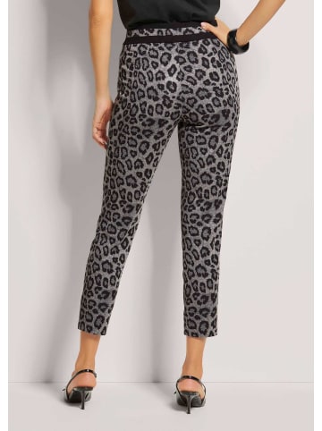 MADELEINE Leo-Print Jersey-Hose mit Stretch in schwarz / grau