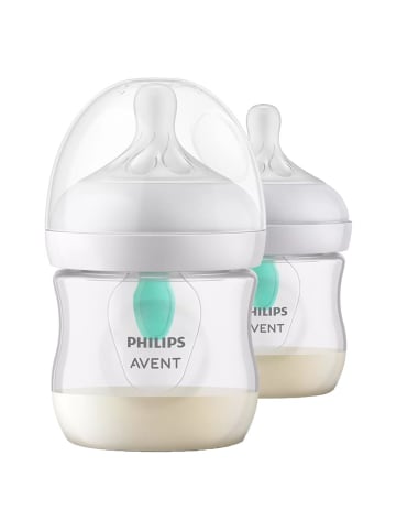 Philips Avent PP-Flasche 2er Pack Natural Response 125ml mit AirFree in weiss