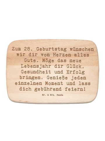 Mr. & Mrs. Panda schneidbrett Spruch 28. Geburtstag mit Spruch in Transparent