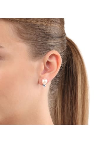 Amor Ohrstecker Silber 925, rhodiniert in Silber