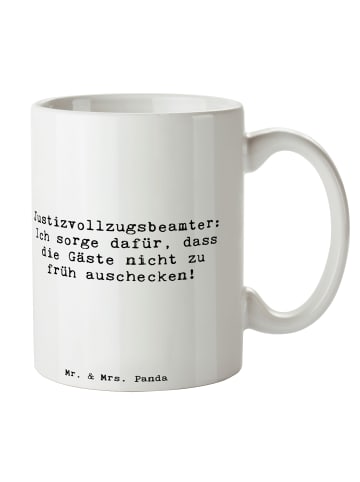 Mr. & Mrs. Panda Teetasse Spruch Justizvollzugsbeamter Spaß mit ... in Weiß