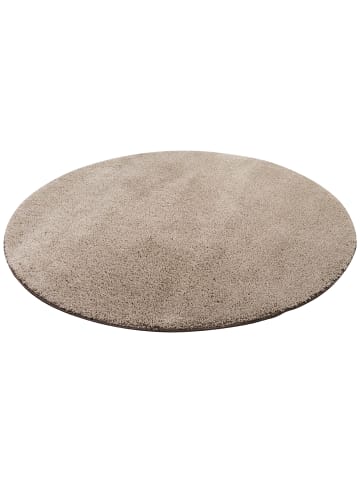 Snapstyle Hochflor-Teppich Palace Rund in taupe