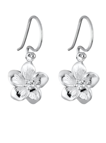 Elli Ohrringe 925 Sterling Silber Frangipani Blüte in Weiß