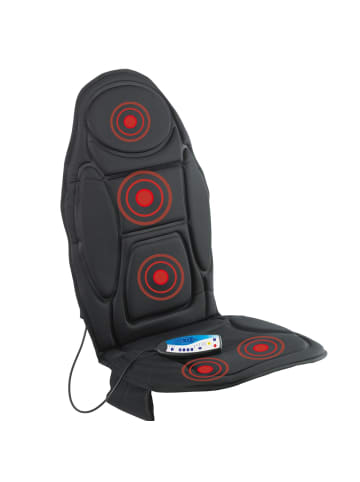 VITALmaxx Massagematte 5-Zonen Sessel & Stuhl 12V schwarz Wärmefunktion Schwarz