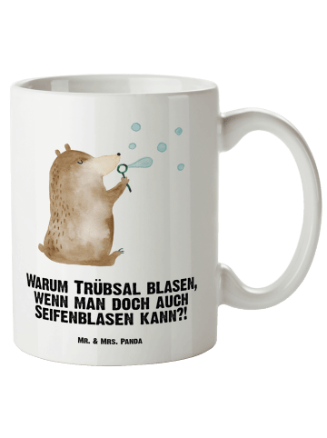 Mr. & Mrs. Panda Große Teetasse Bär Seifenblasen mit Spruch in Weiß