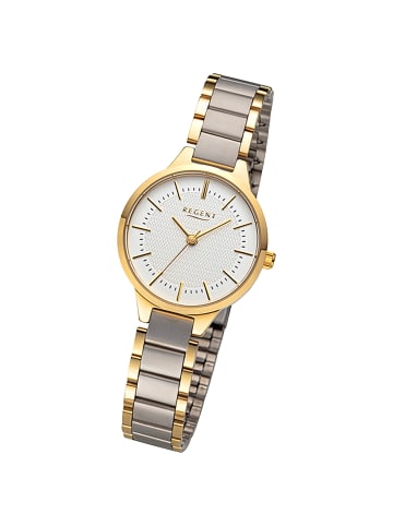 Regent Analog-Armbanduhr Regent Metallarmband gold, silber klein (ca. 28mm)