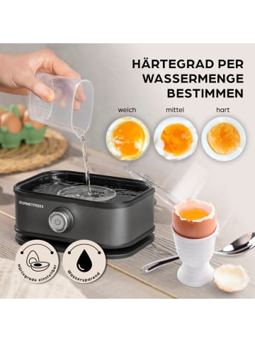 Gourmetmaxx GOURMETmaxx Design-Eierkocher für 6 Eier mit Messbecher & Eierstecher - kompakt
