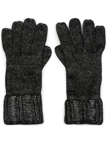 styleBREAKER Strick Handschuhe in Schwarz meliert