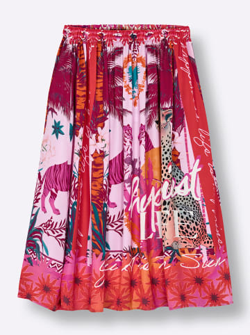 sheego Rock in rosé-orange-bedruckt