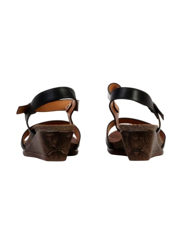 Enza Nucci Sandalen mit Keilabsatz und Riemen Schwarz
